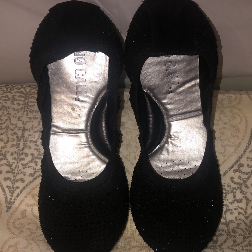 SOLD-SOLD-SOLD
Flat Black Beaded Loafers (NWOT)